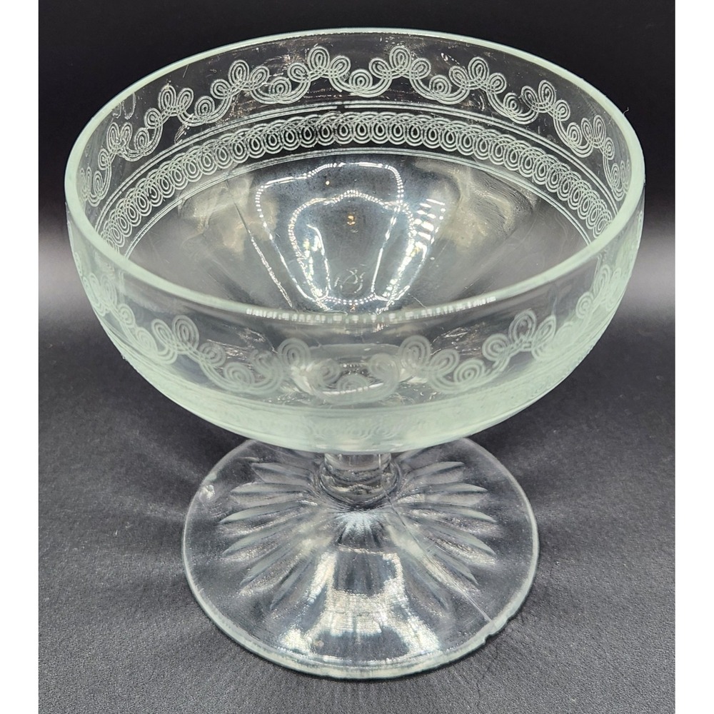 Fostoria Large Cloverleaf (Etch 47) Low Sherbert Glass